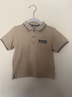 Baker by Ted Baker Boys' Beige Polo with Navy Trim